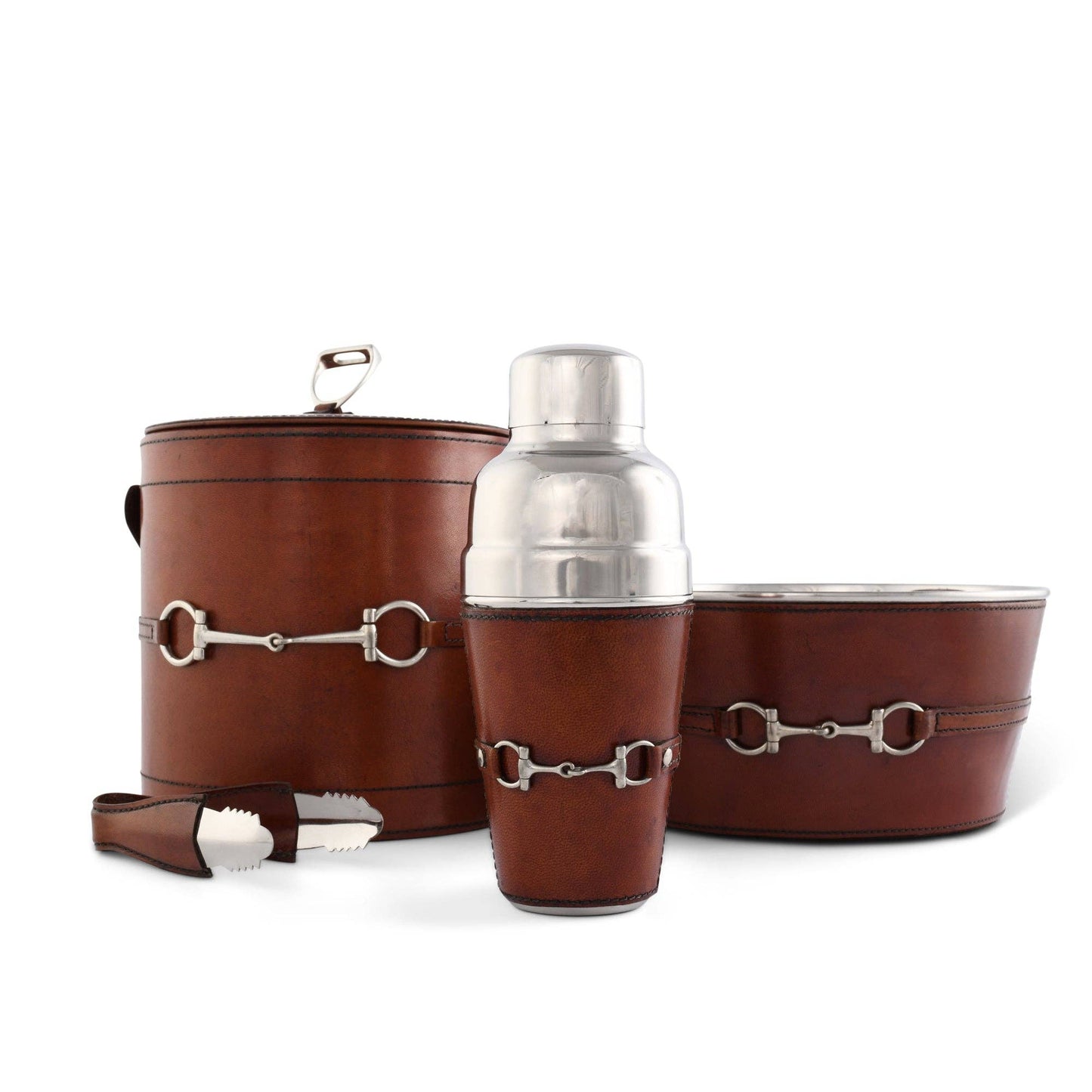 Premium Genuine Leather Bit Ice Tub – Sophisticated Beverage Cooler - A Taste of Kentucky
