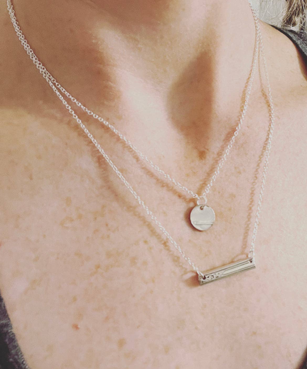 Circle and Bar Double Necklace - A Taste of Kentucky