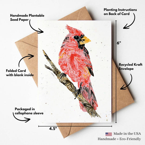 Cardinal II Plantable Greeting Card - A Taste of Kentucky