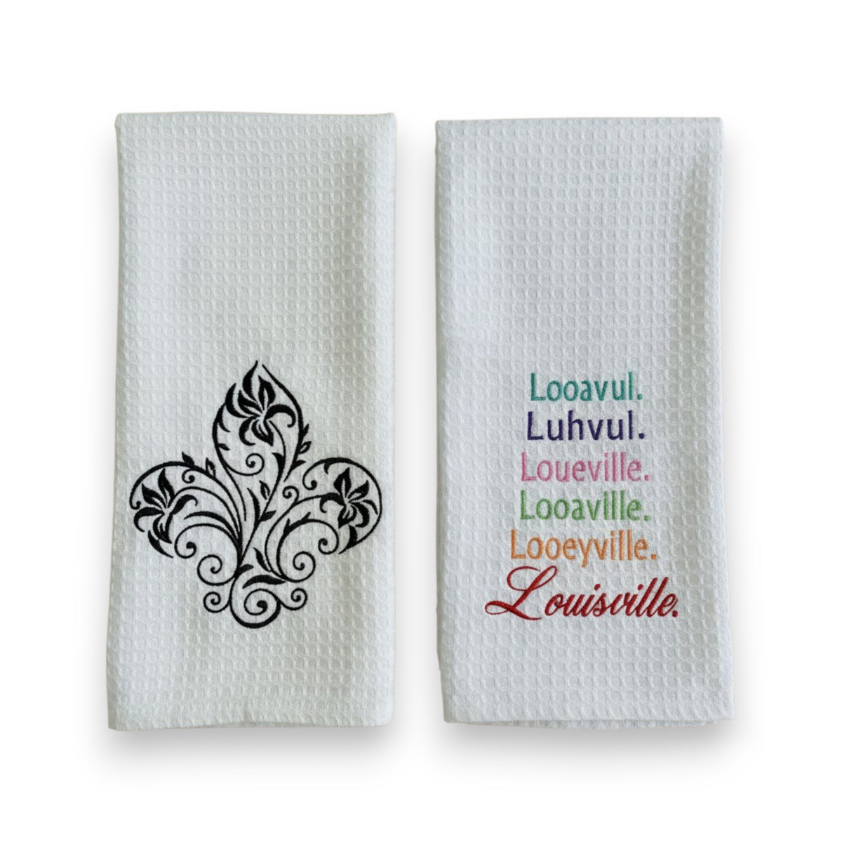 Louisville Embroidered Tea Towel