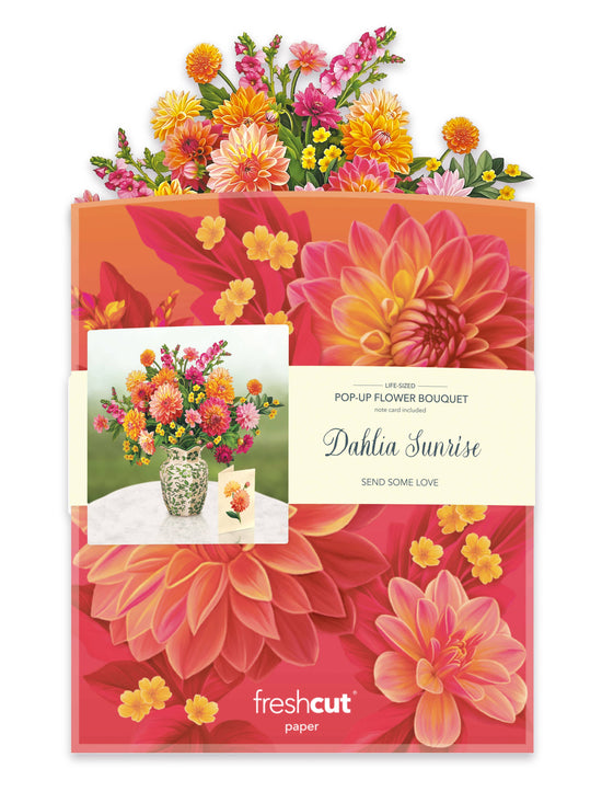Dahlia Sunrise (8 Pop-up Greeting Cards) - A Taste of Kentucky