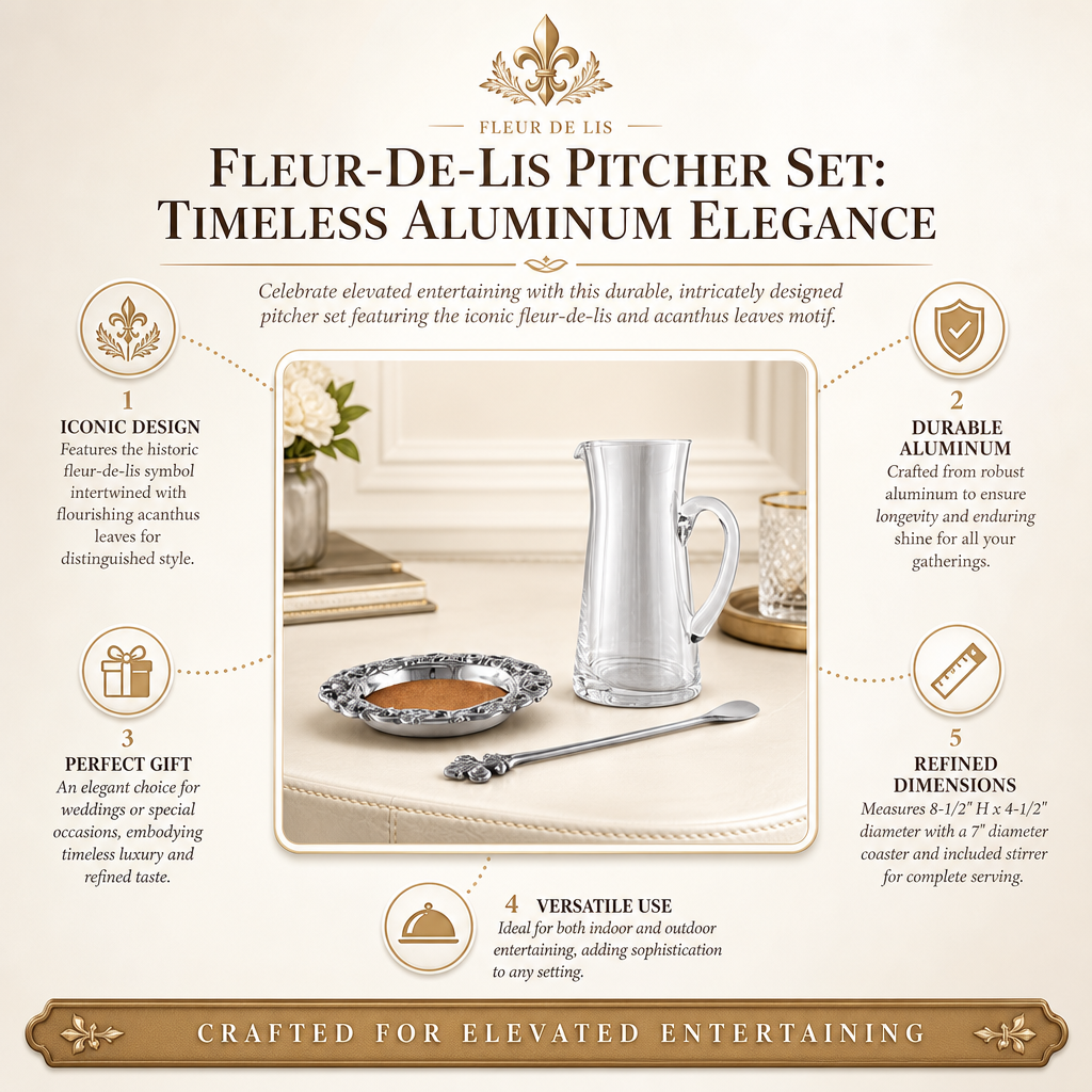 Fleur-De-Lis Pitcher Set - A Taste of Kentucky