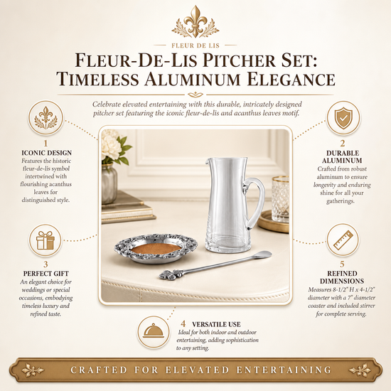 Fleur-De-Lis Pitcher Set - A Taste of Kentucky