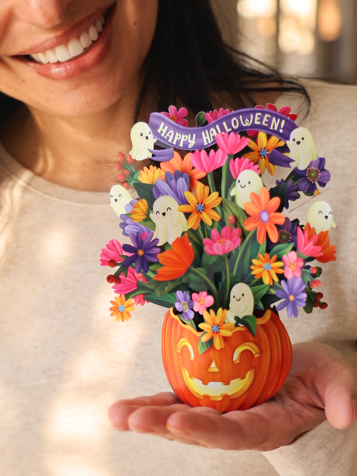 Mini Jack-O'-Lantern Boo-quet (10 Mini Po-UP Greeting Cards) - A Taste of Kentucky