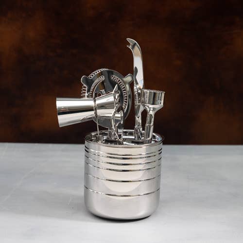 Stainless Steel Bar Tools & Holder - A Taste of Kentucky