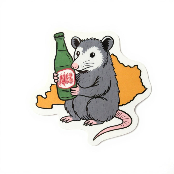 Kentucky ale-8 possum sticker  - A Taste of Kentucky