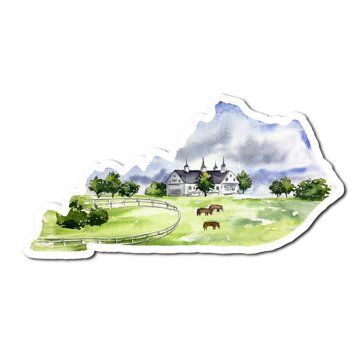 Kentucky Horse Farm Sticker - A Taste of Kentucky