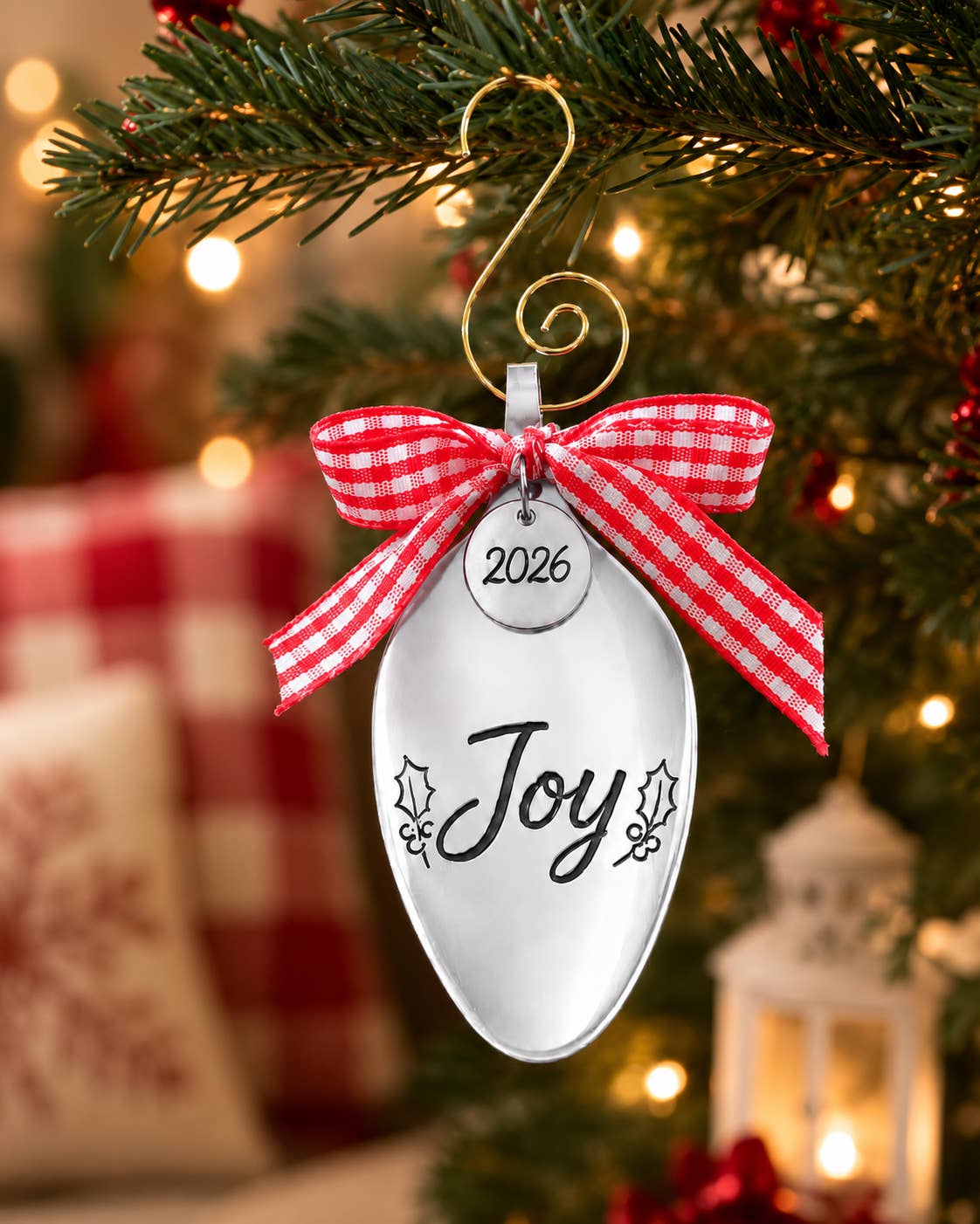 Engraved Spoon Bowl Christmas Ornament