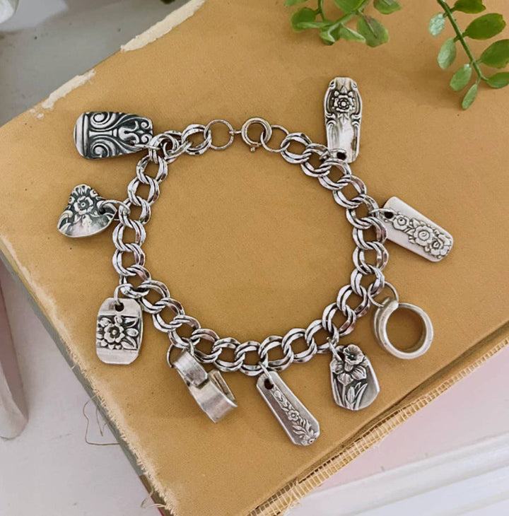 The Story Charm Bracelet – Handmade Vintage Silverware Charm - A Taste of Kentucky