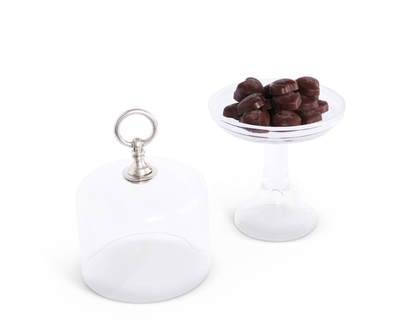 Classic Pewter Ring Glass Covered Cake / Dessert Stand - A Taste of Kentucky