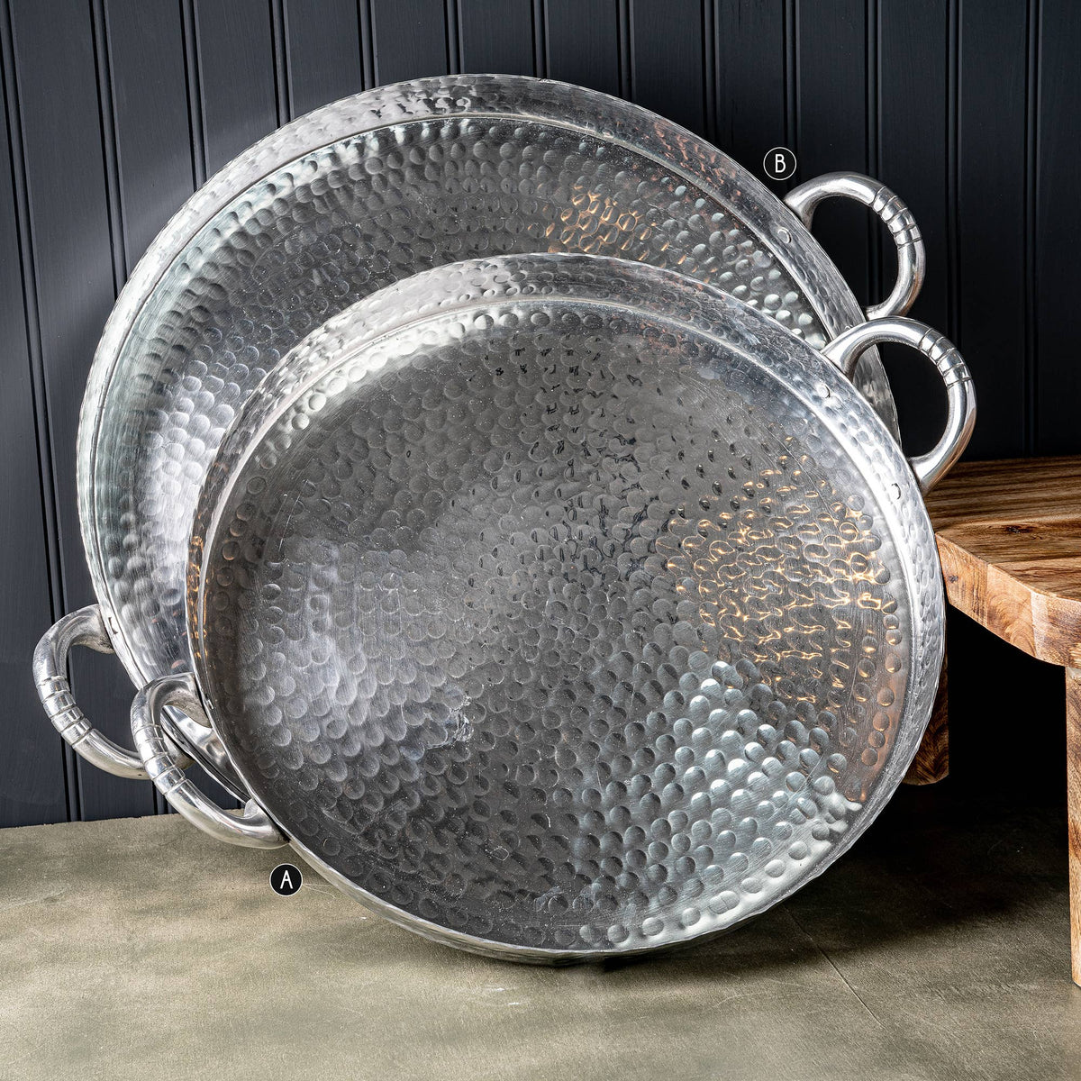 Scalloped Hammered Tray
