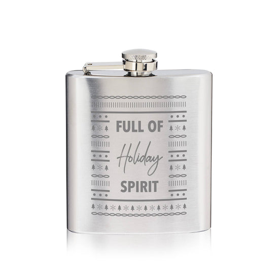 Stainless Steel Flask Full of Holiday Spirit - A Taste of Kentucky