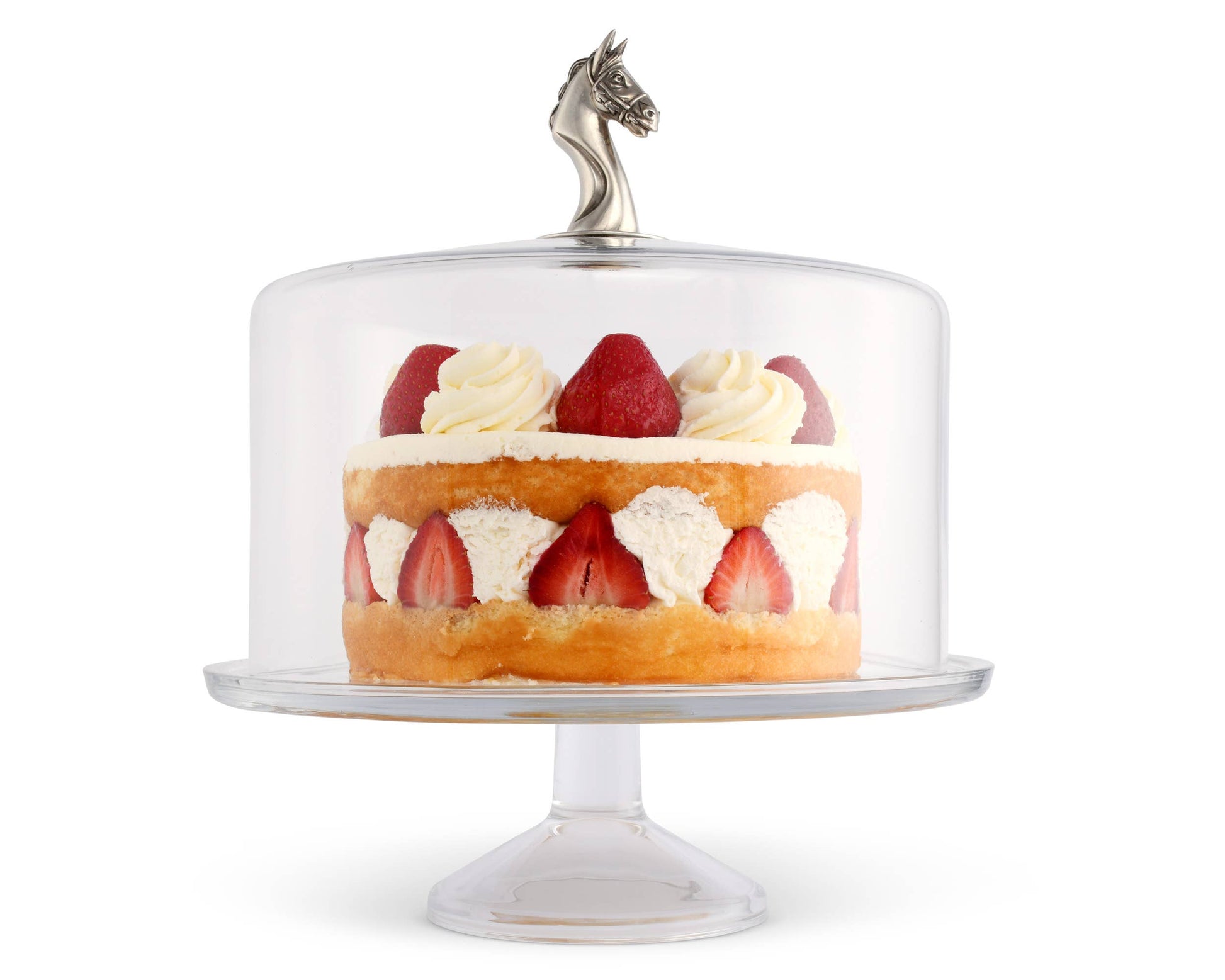 Horse Glass Covered Cake / Dessert Stand - A Taste of Kentucky