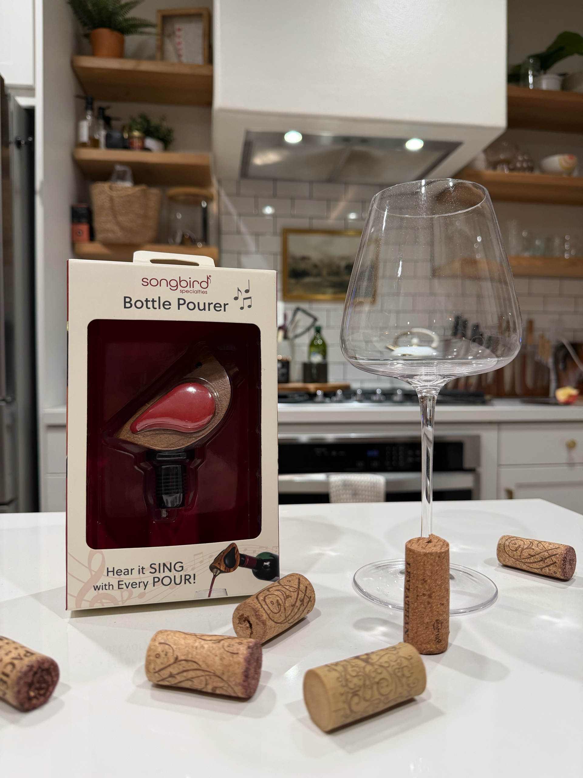Songbird Specialties® "Singing" Wine Bottle Pourer, Red - A Taste of Kentucky