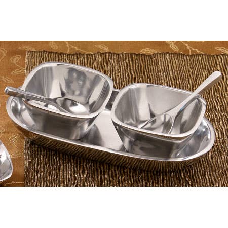 5-Piece Mini Dip Set in Polished Aluminum - A Taste of Kentucky