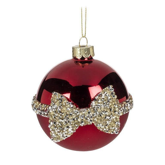 Ball with Jewelled Bow Christmas Ornament - A Taste of Kentucky