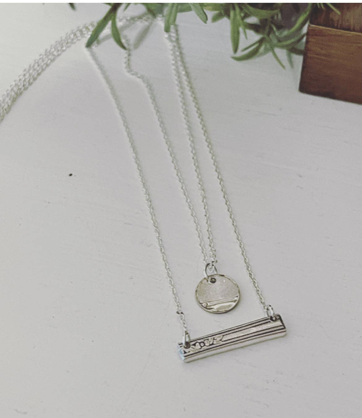 Circle and Bar Double Necklace - A Taste of Kentucky