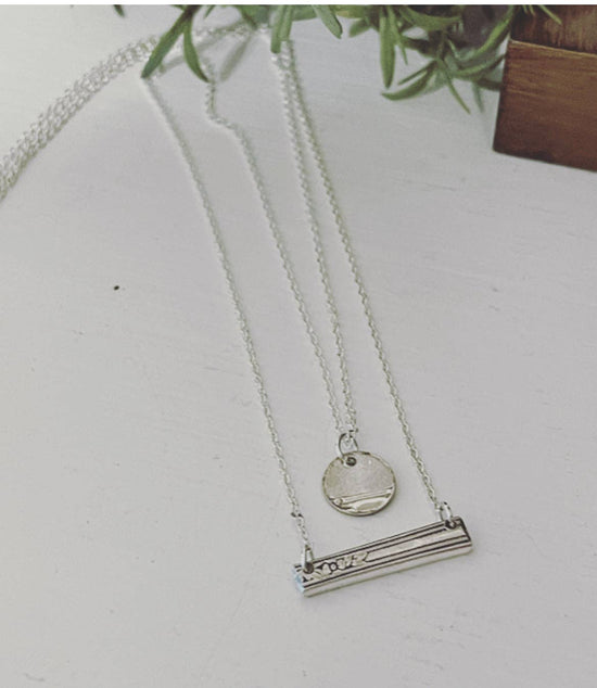 Circle and Bar Double Necklace - A Taste of Kentucky