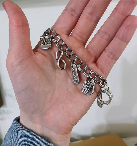 The Story Charm Bracelet – Handmade Vintage Silverware Charm - A Taste of Kentucky