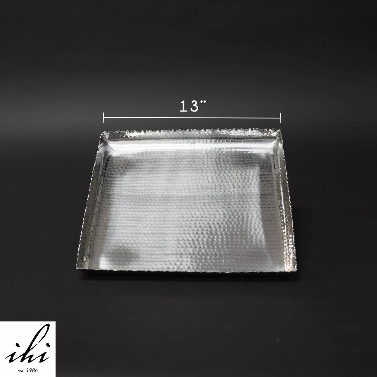 Silver Hammered Square Platter - Elegant Home Serverware - A Taste of Kentucky