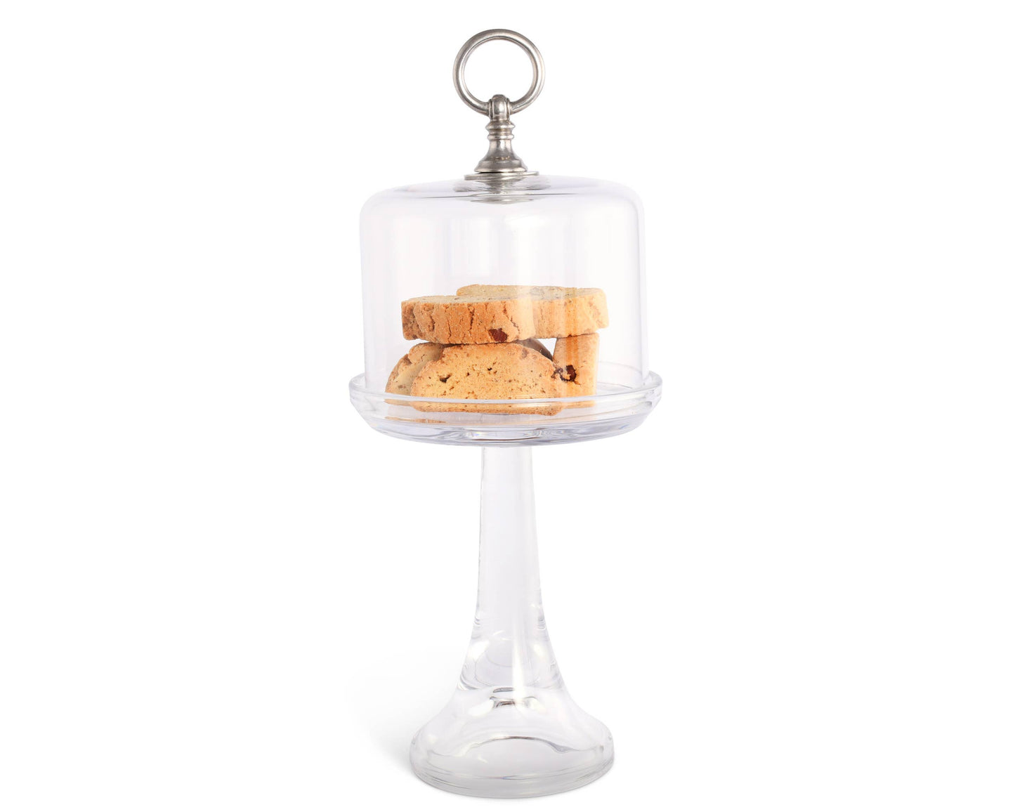 Classic Pewter Ring Glass Covered Cake / Dessert Stand - A Taste of Kentucky
