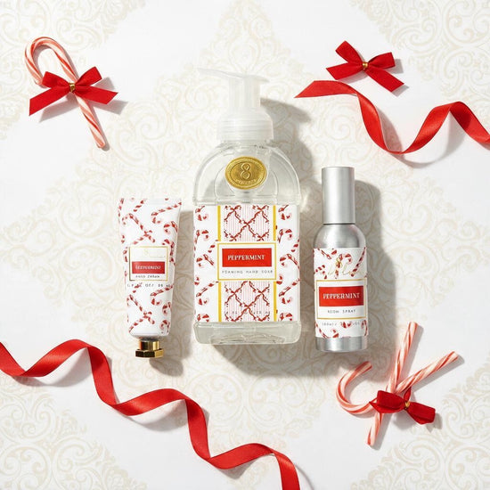 8 Oak Lane Holiday Gift Set | Room Spray, Foaming Hand Soap & Hand Cream Christmas Gift