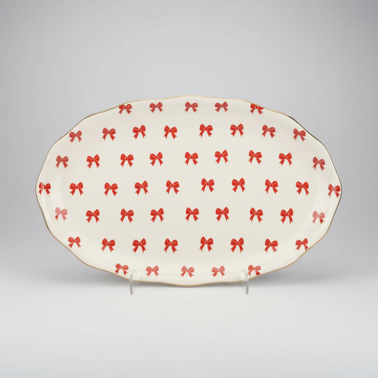 Jolly Red Bow Platter - A Taste of Kentucky