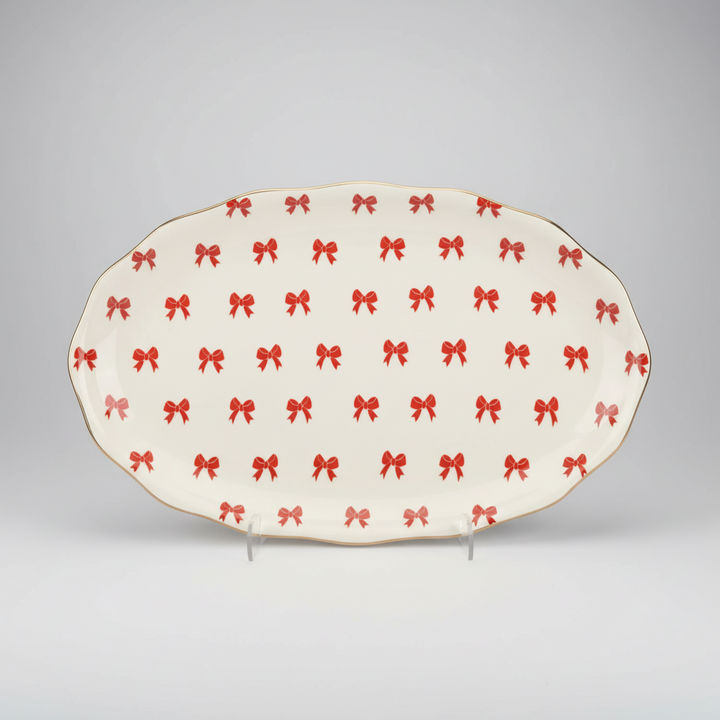 Jolly Red Bow Platter - A Taste of Kentucky