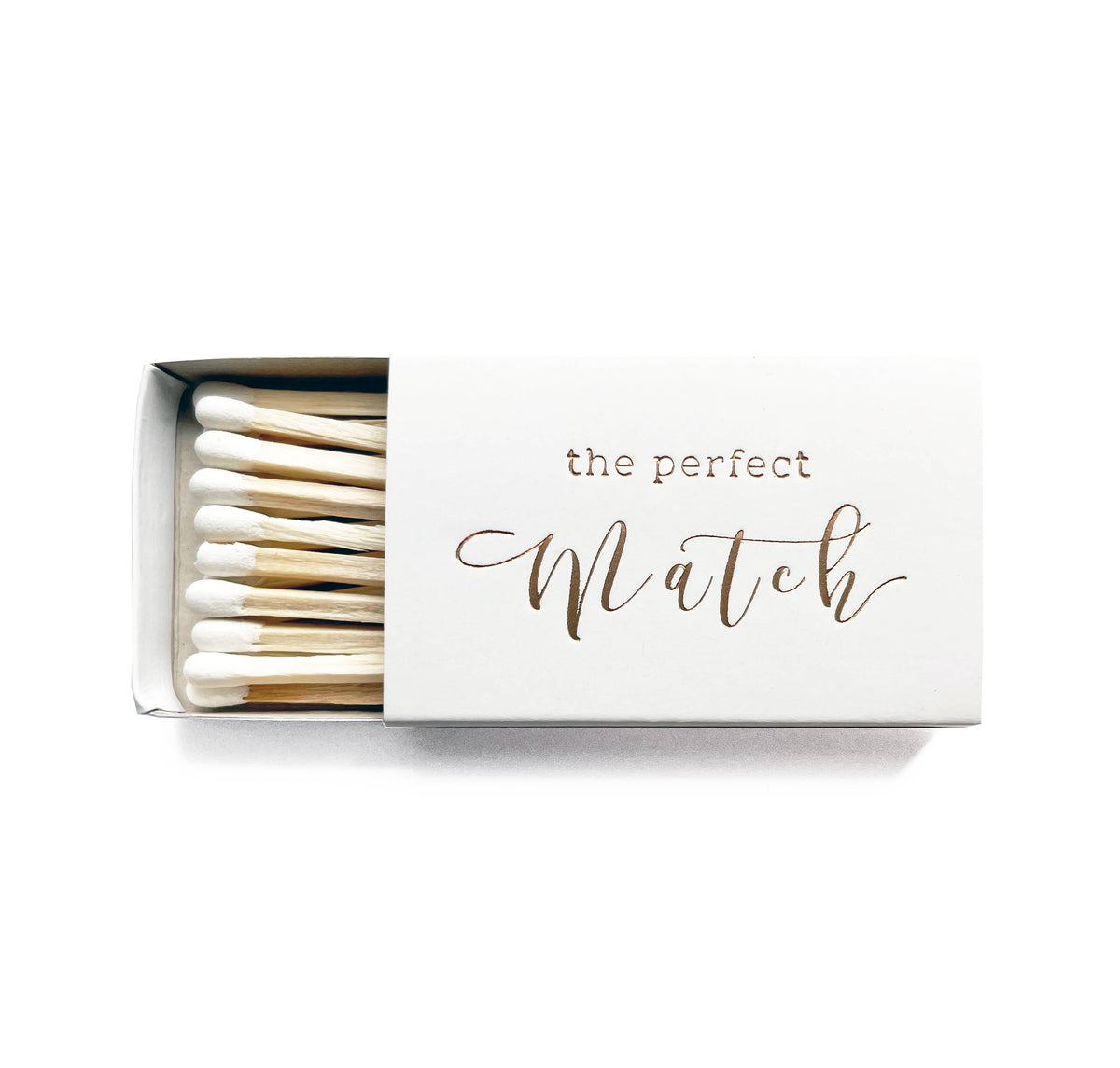 The Perfect Match Matchbox | Gold & White Wedding Matchbook - A Taste of Kentucky