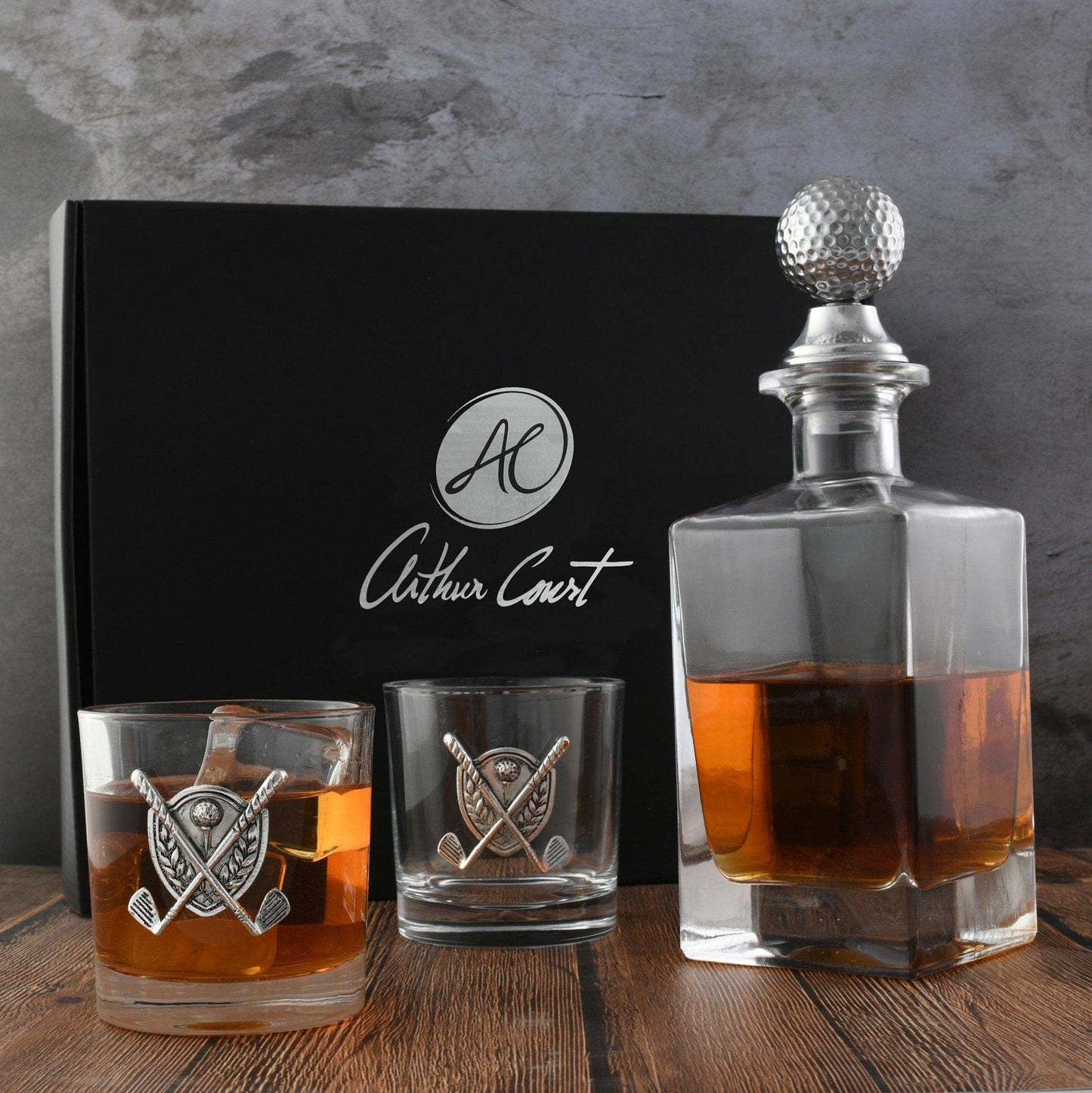 Golf Decanter Set with Pair Glasses - A Taste of Kentucky