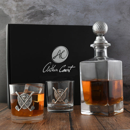 Golf Decanter Set with Pair Glasses - A Taste of Kentucky