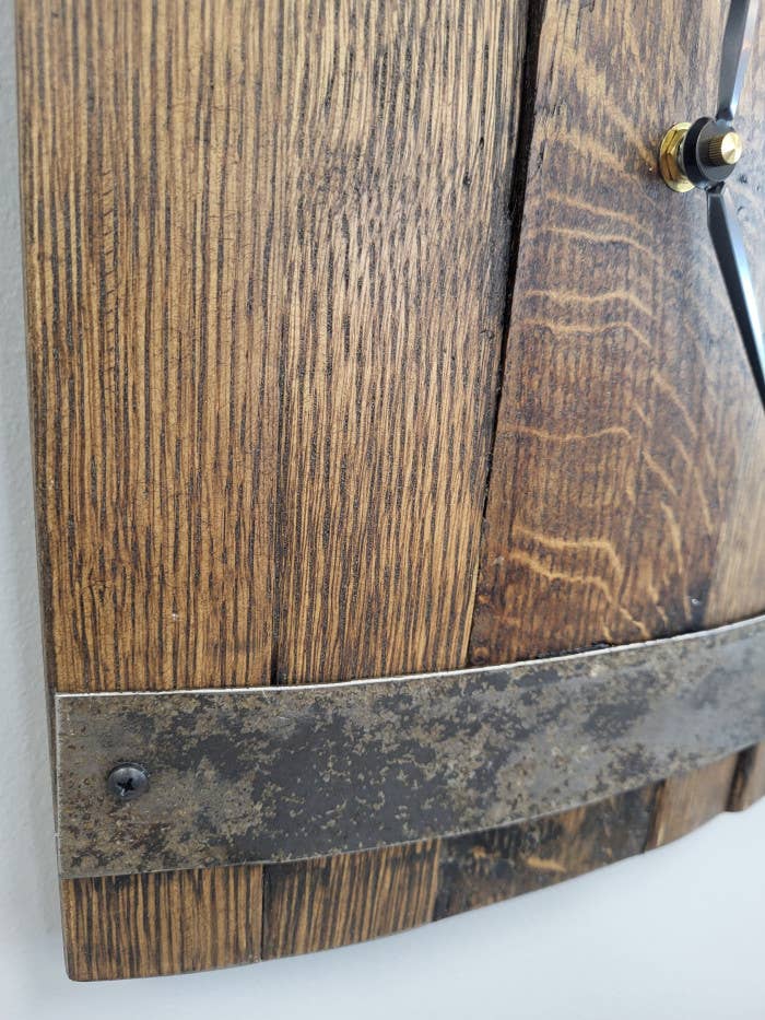 Wall Clock-Whiskey Barrel Staves-Rustic - A Taste of Kentucky