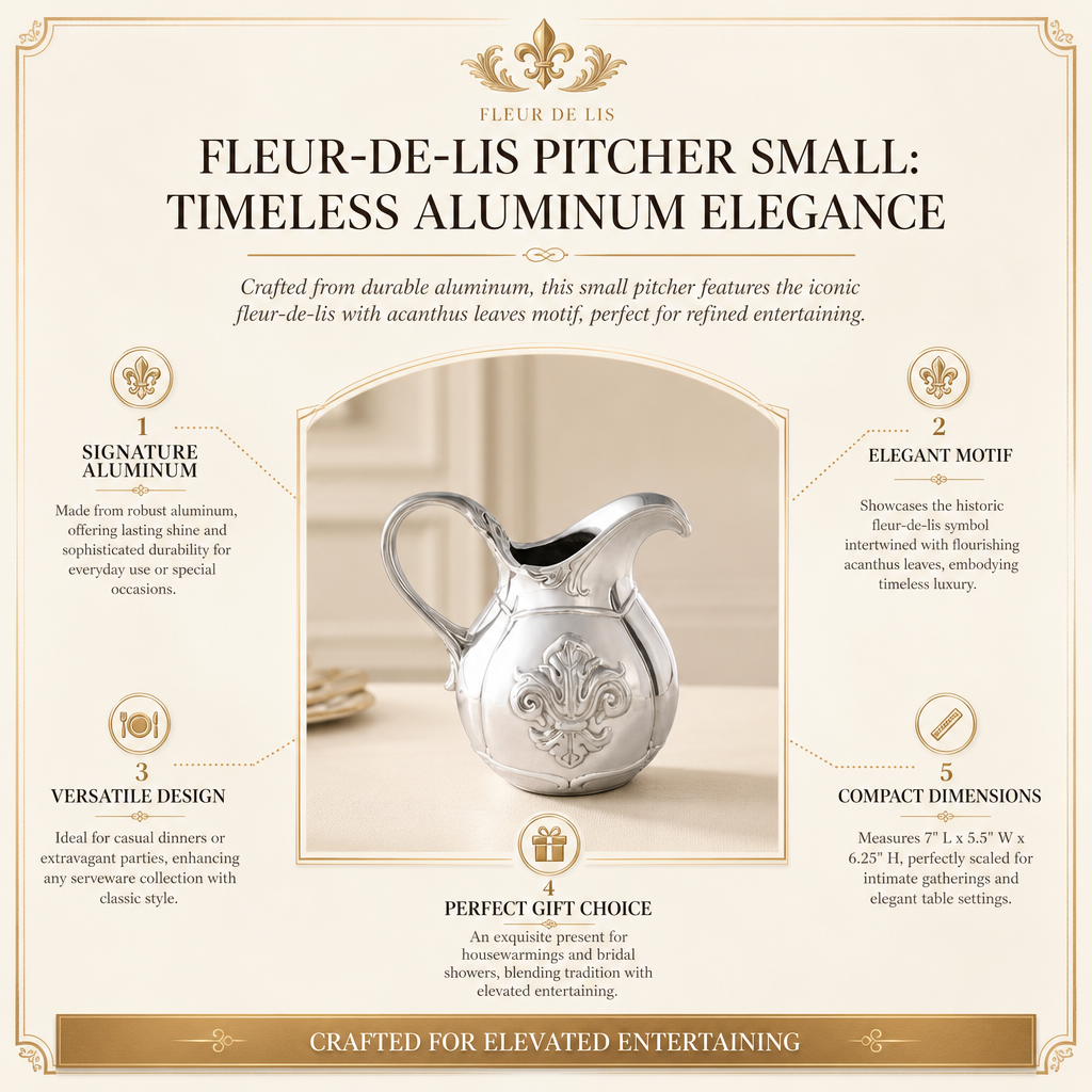 Fleur-De-Lis Pitcher Small - A Taste of Kentucky