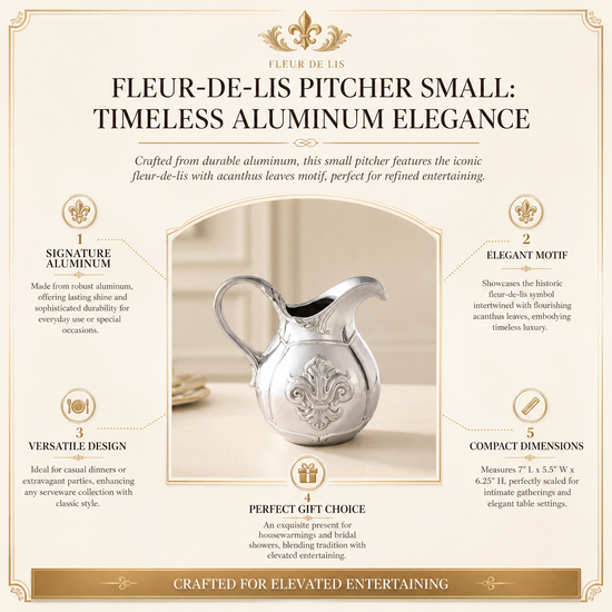 Fleur-De-Lis Pitcher Small - A Taste of Kentucky