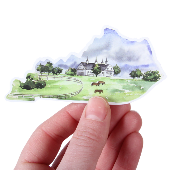 Kentucky Horse Farm Sticker - A Taste of Kentucky