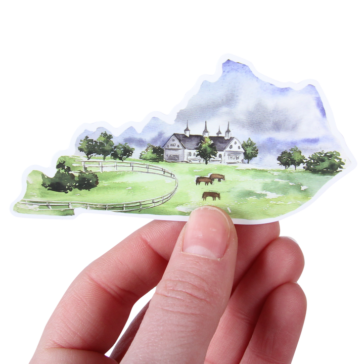 Kentucky Horse Farm Sticker - A Taste of Kentucky