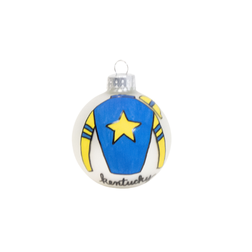 Hand-Painted Kentucky Jockey Silks Ornament - A Taste of Kentucky