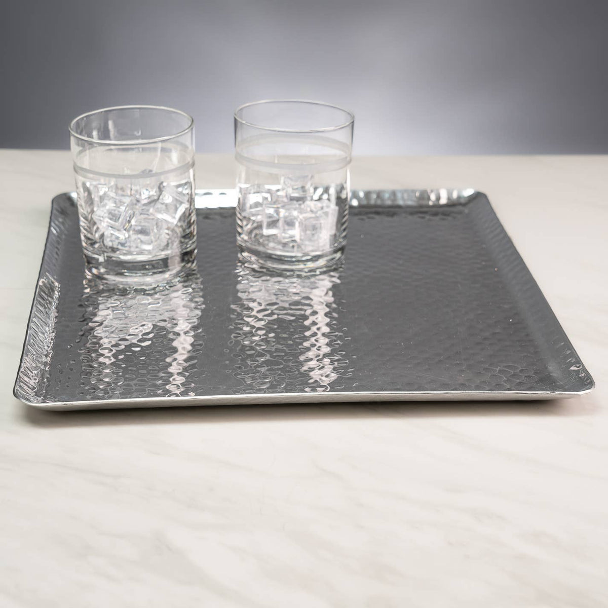 Hammered Square Tray - A Taste of Kentucky