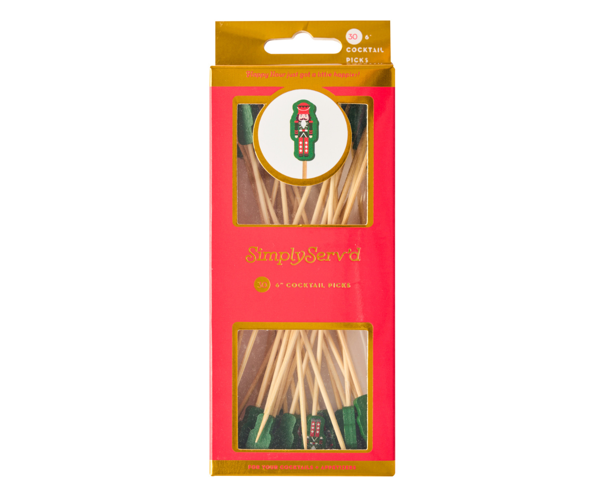 Nutcracker Christmas Large Cocktail Picks/30pk - A Taste of Kentucky