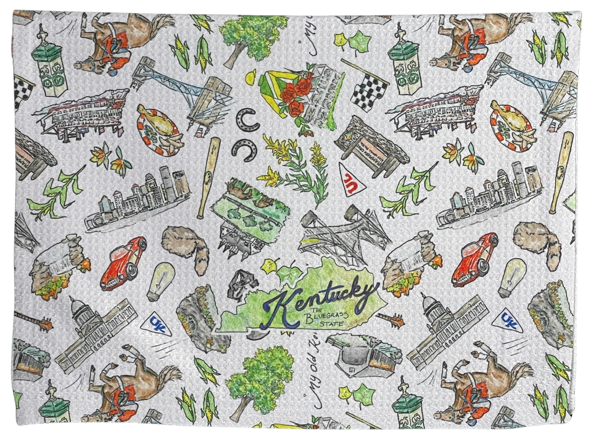 Kentucky tea towel - A Taste of Kentucky