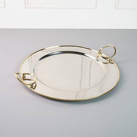 Lazare SS w/Gold Round Tray - A Taste of Kentucky