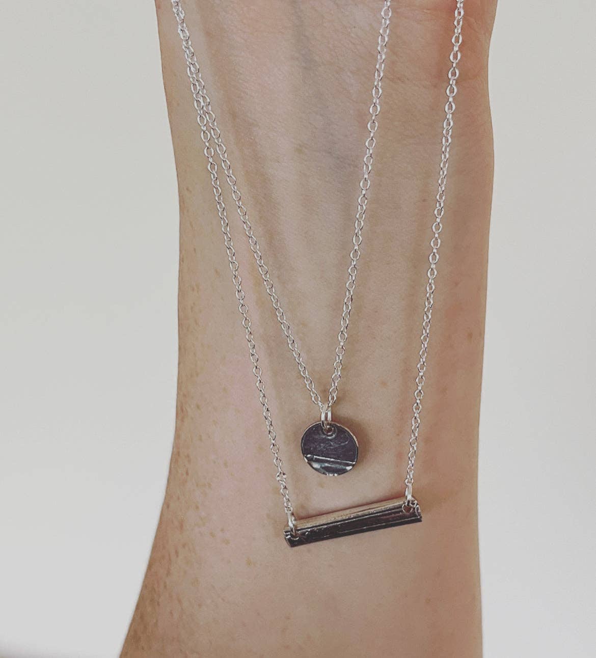 Circle and Bar Double Necklace - A Taste of Kentucky