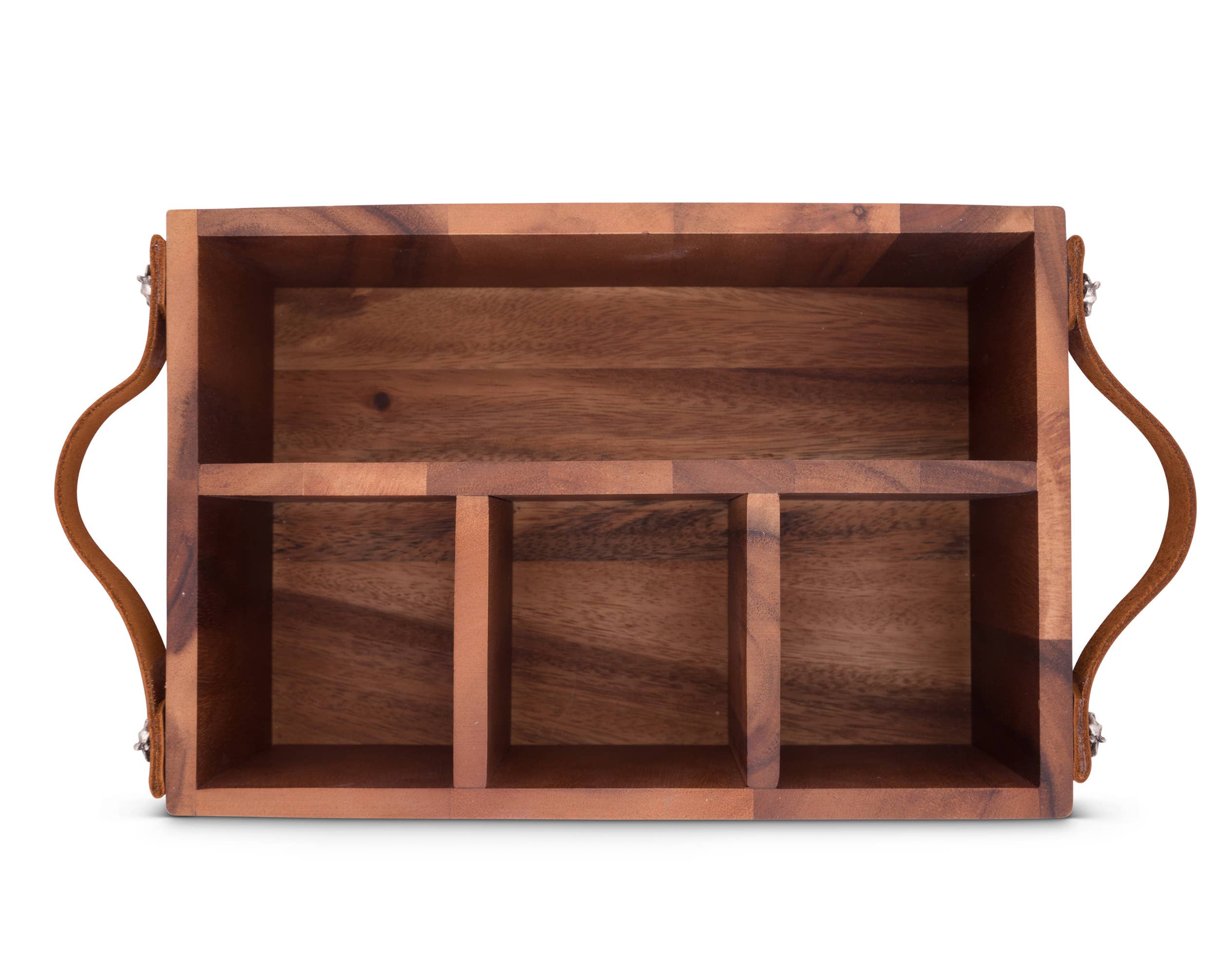 Horse Bits Leather Handles Flatware Caddy - A Taste of Kentucky