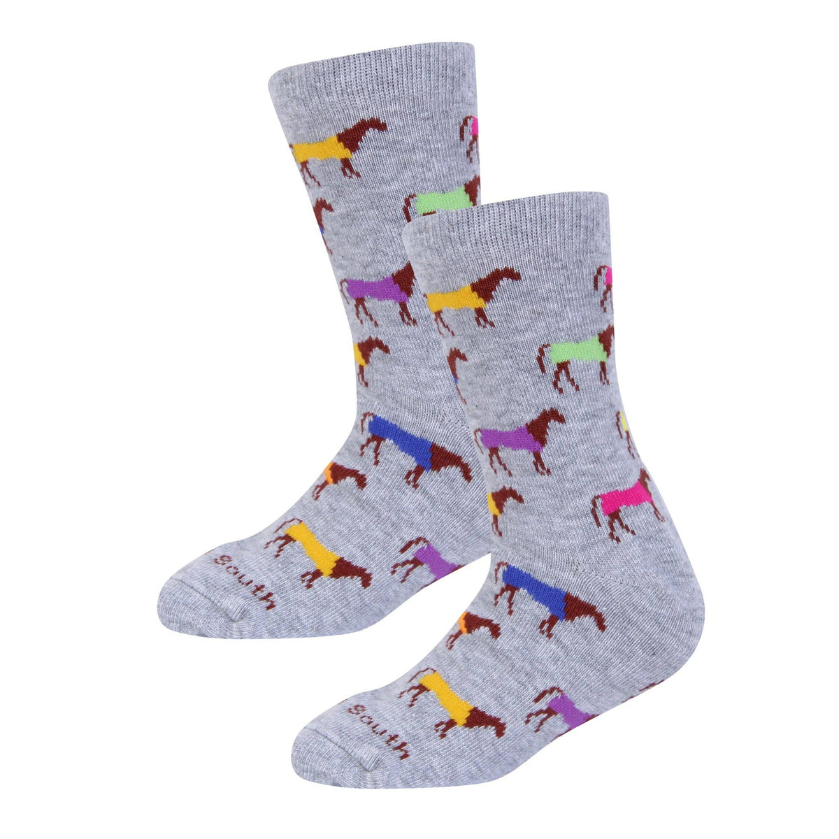 Kids Multi Color Horse Socks - A Taste of Kentucky