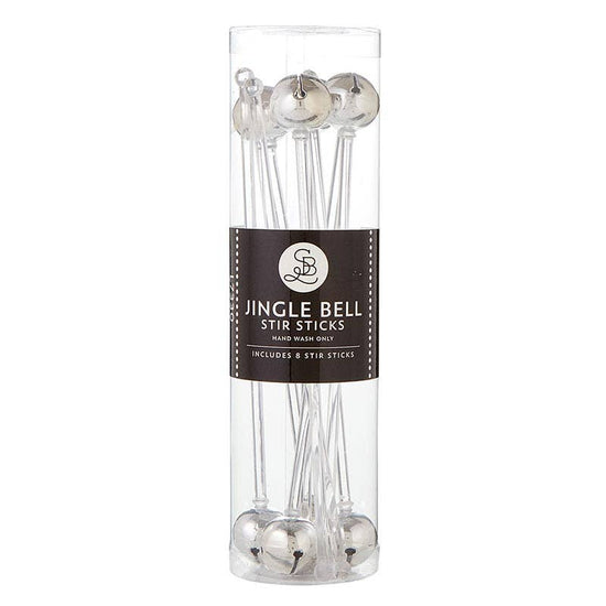 Jingle Bell Stir Sticks - Silver - A Taste of Kentucky