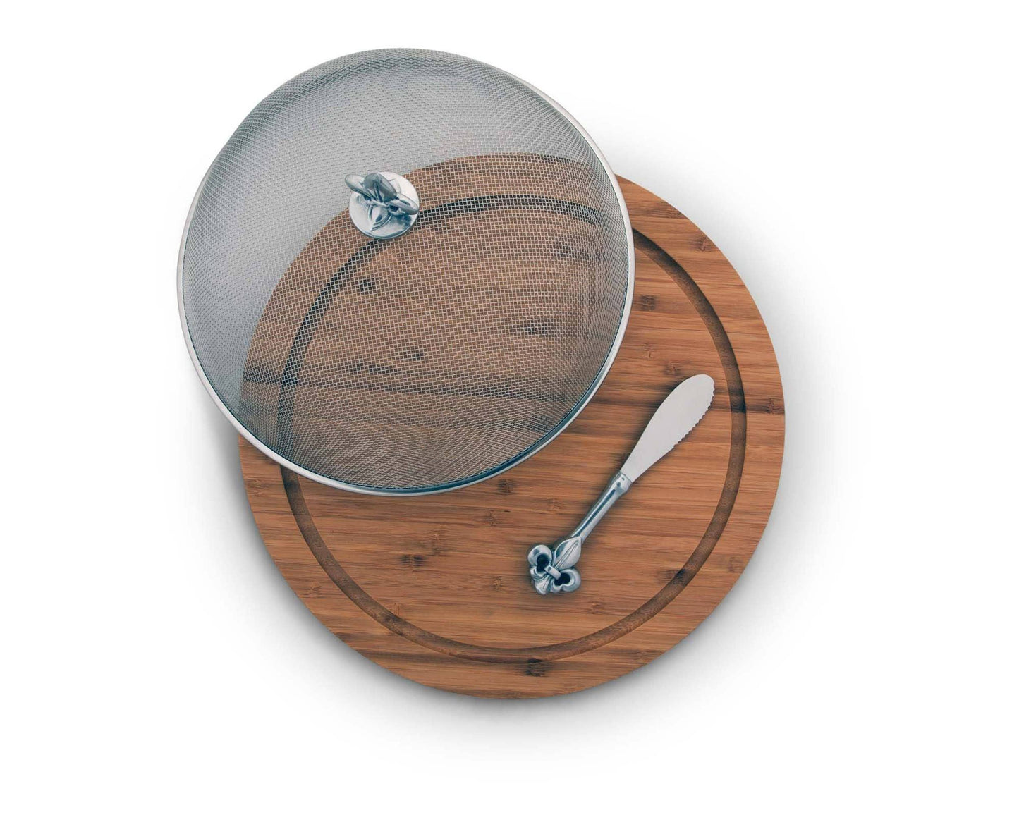 Fleur de Lis 3 Piece Picnic Cheese Board /Spreader - A Taste of Kentucky