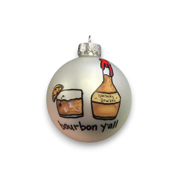 Bourbon Y'all Painted Ornaments