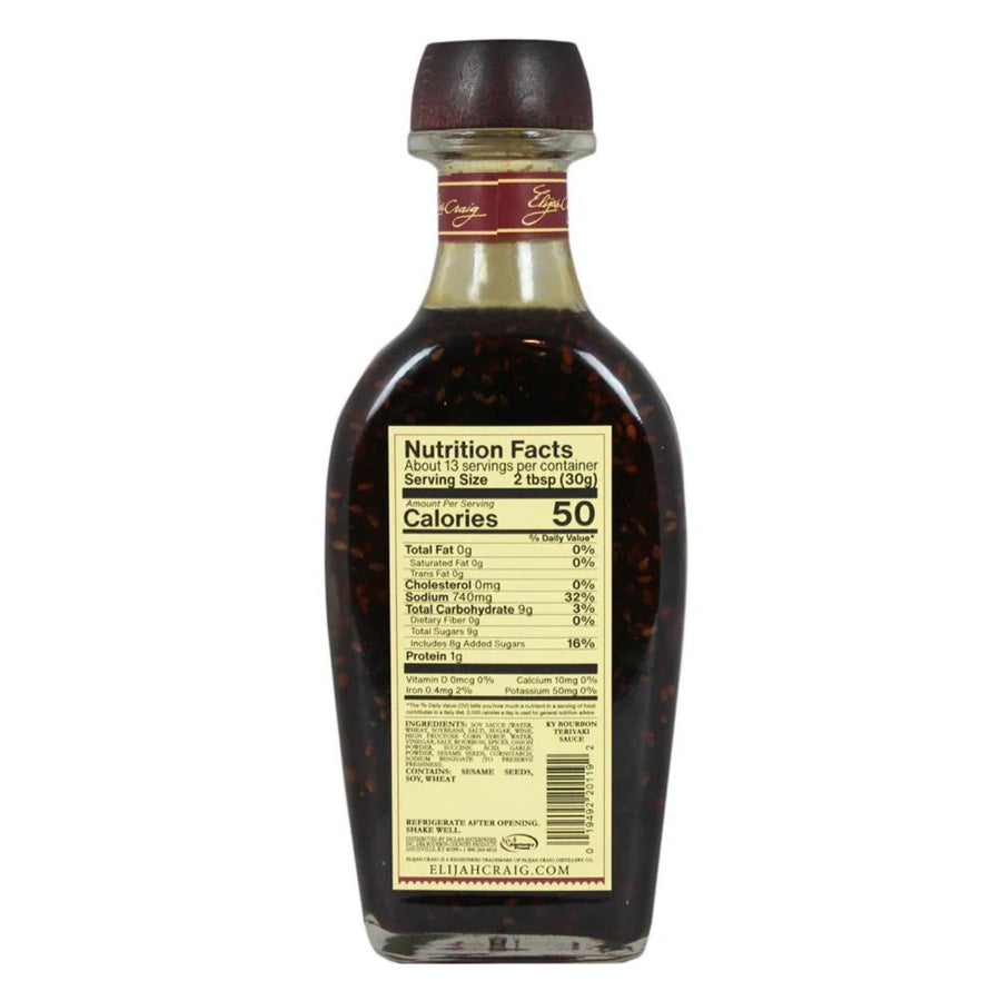 Bottle of syrup with nutrition facts label on a white background