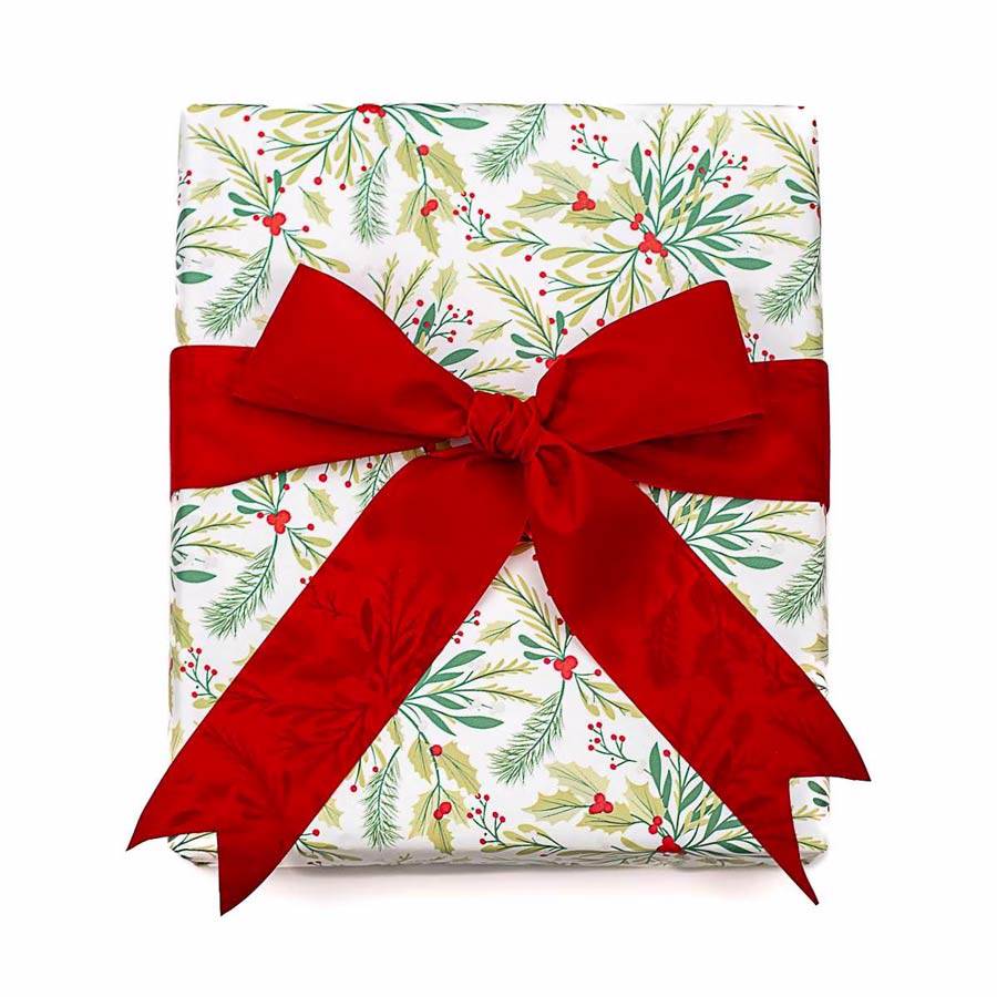 Holly Jolly Paper Gift Wrap - A Taste of Kentucky