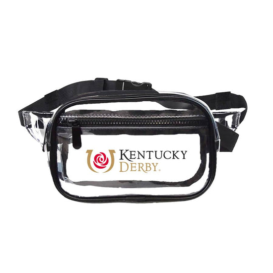 Clear PVC Fanny Pack with Kentucky Derby logo on the front